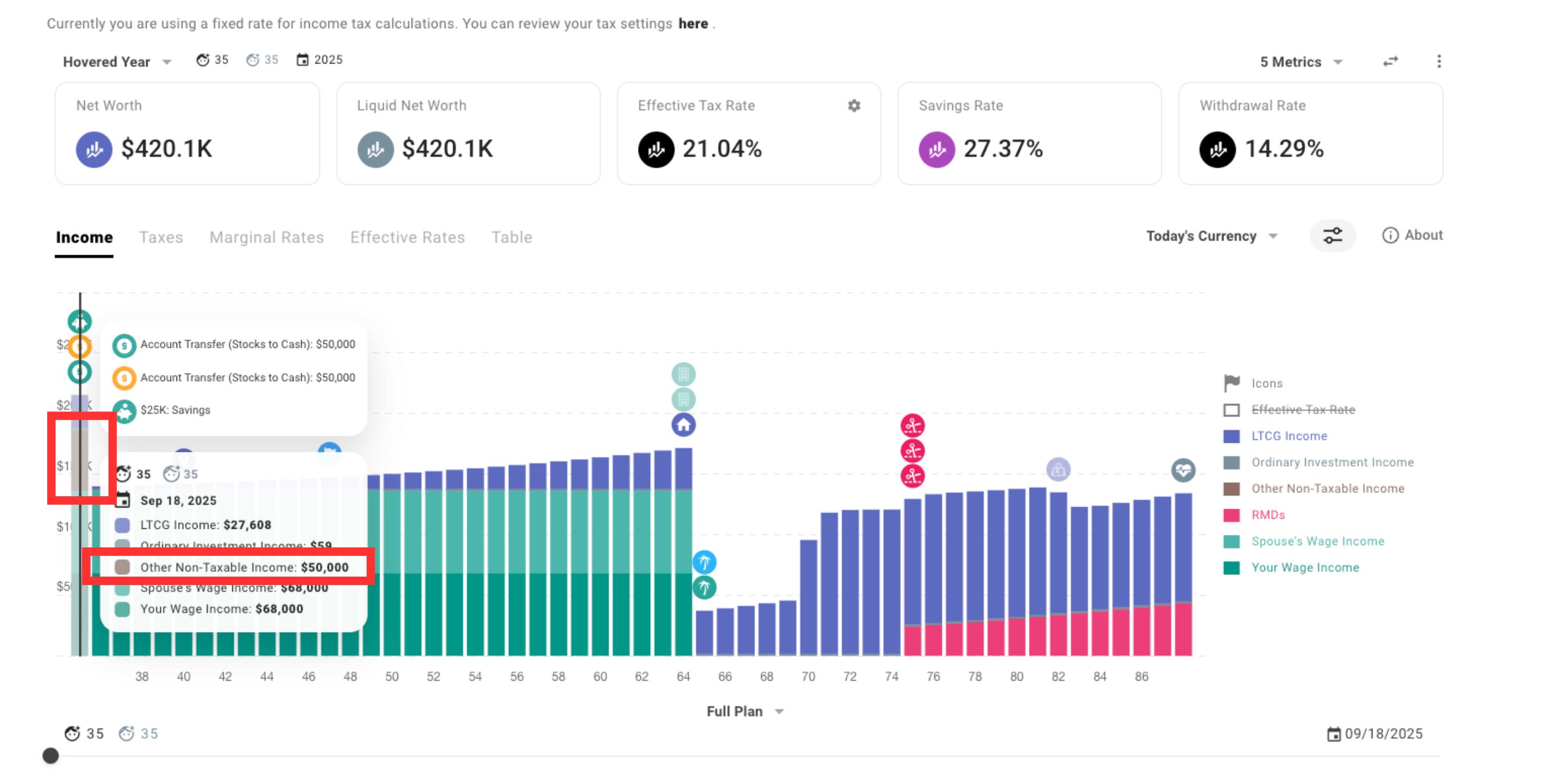 Financial planning software tax analytics